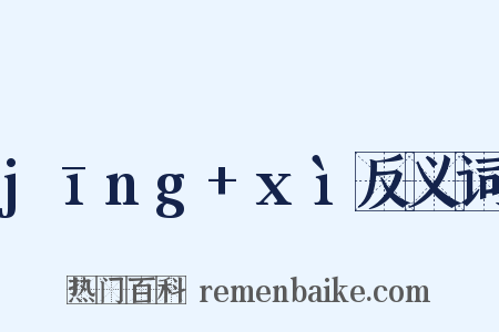 jīng+xì反义词是什么意思的图片